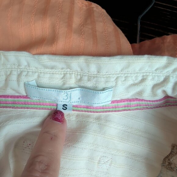 3J Johnny Was Button Down Small Embroidered Top Fitted Butterfly - Picture 8 of 10